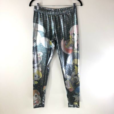 WeLoveFine Crypton Hatsune Miku Leggings Metallic Shiny Cosplay Costume Size L